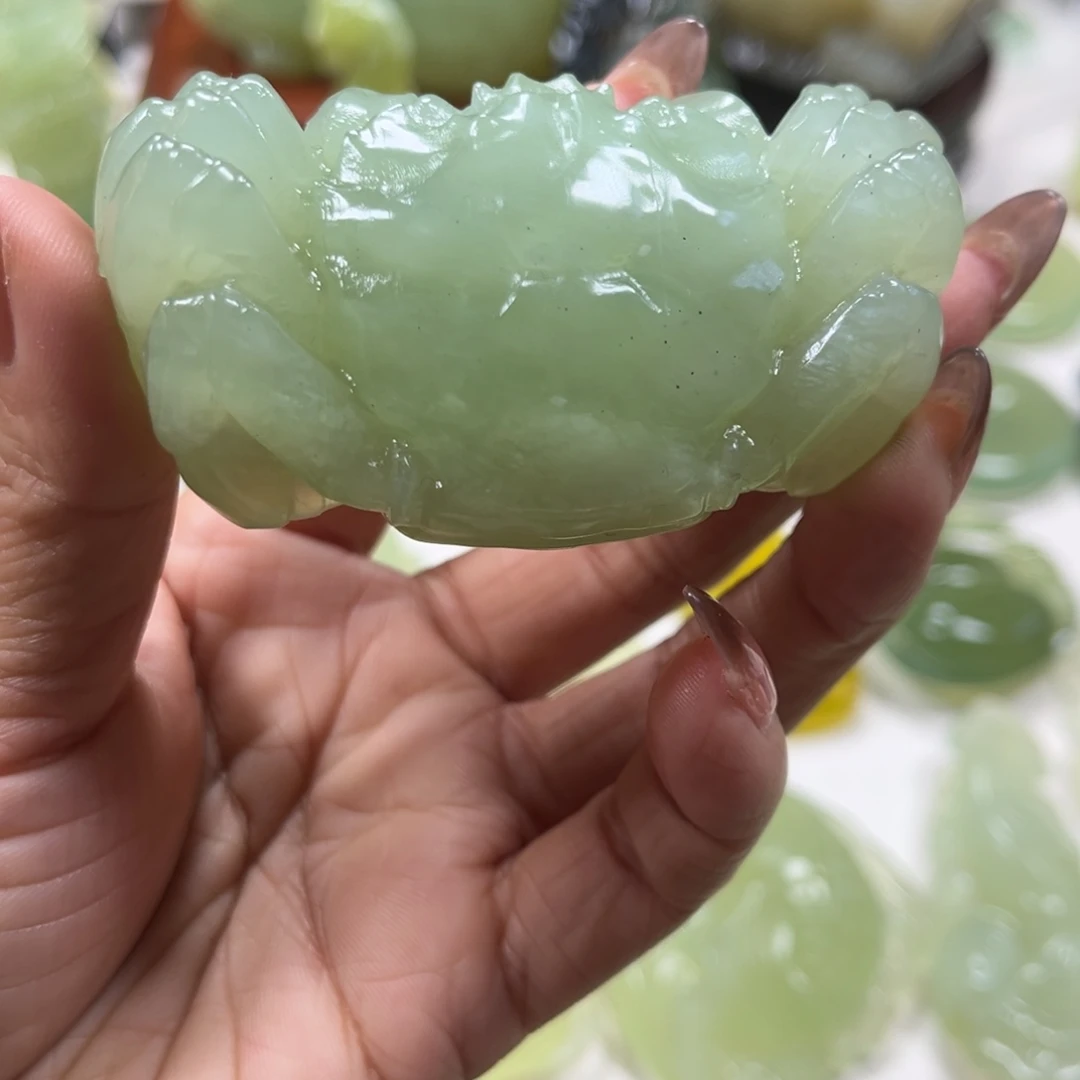 蛇纹石玉未镶嵌手把件手把件