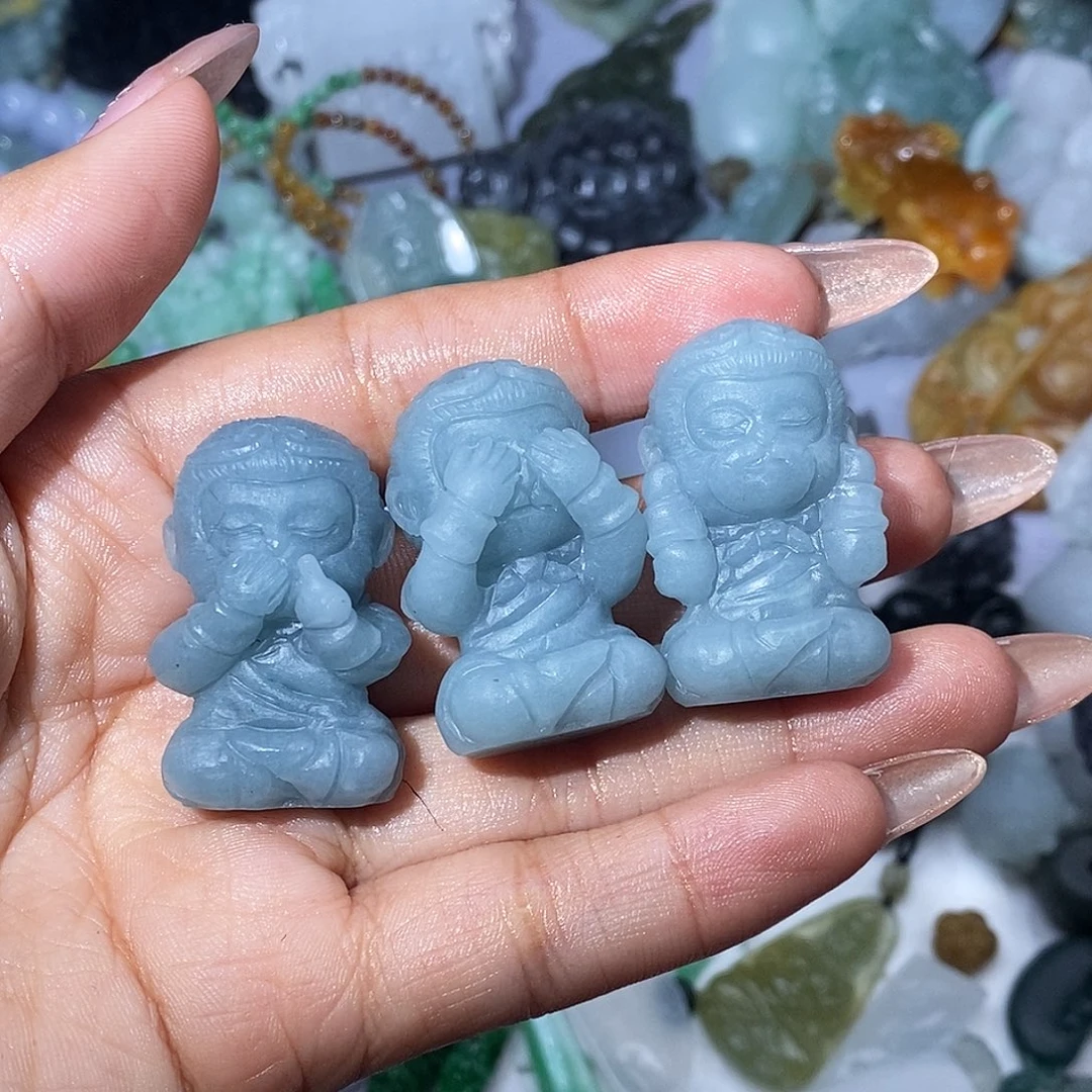 定制翡翠未镶嵌翡翠三件套