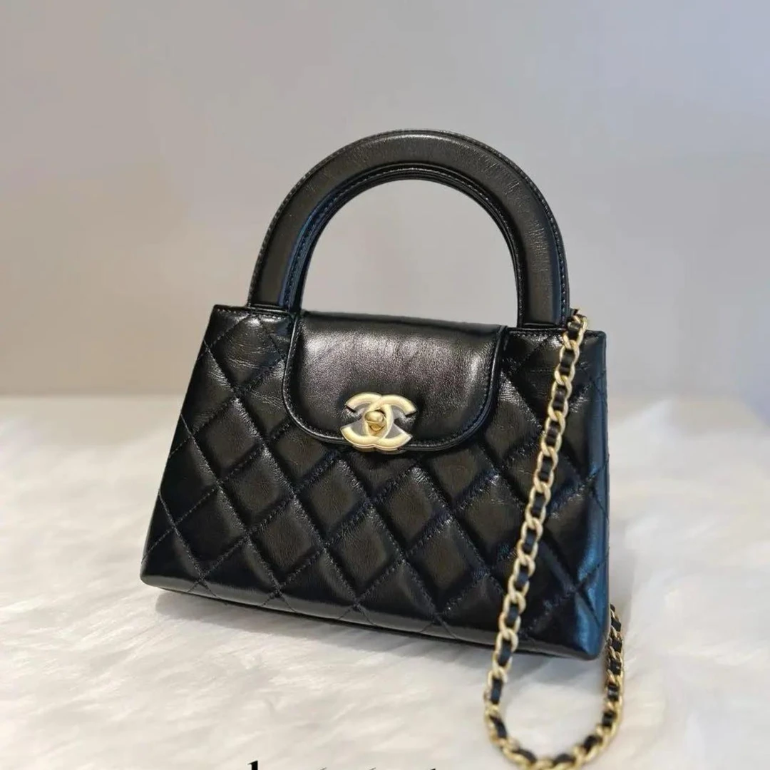 99新 Chanel/香奈儿 大吉中古/Chanel香奈儿24年黑金Kelly斜挎包