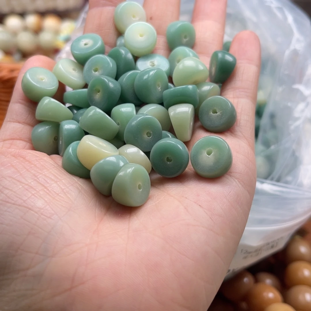 吊坠白玉菩提p x38/12mm/100颗青提大肠瑕