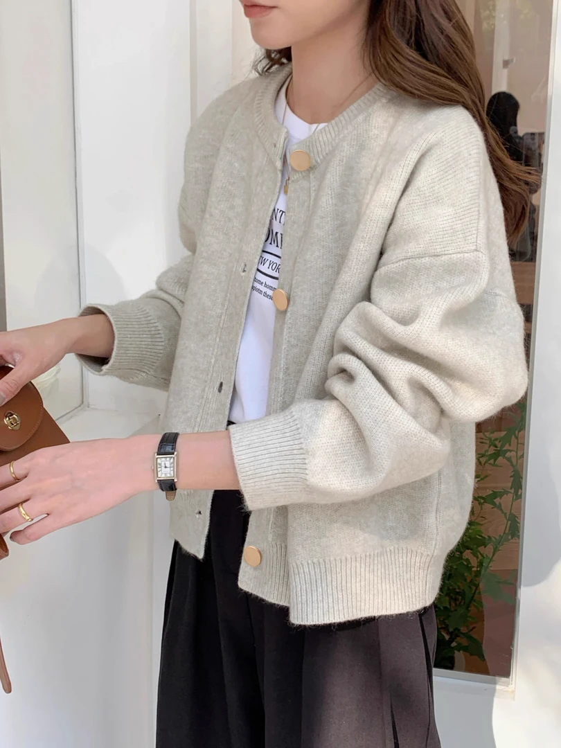 031-040韩版针织半开领毛衣秋冬春秋毛针织衫休闲休闲风女