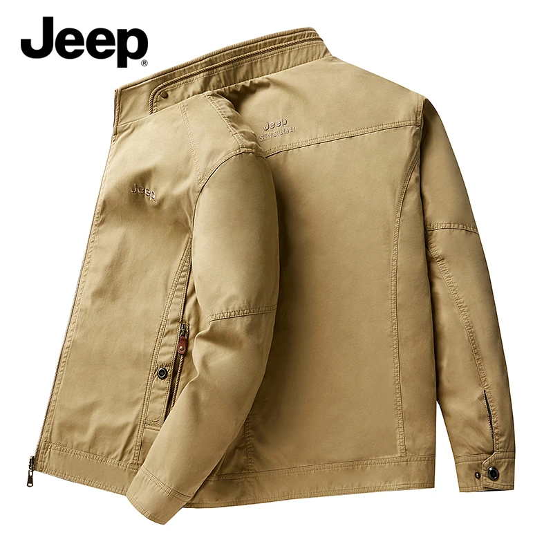 Jeep专柜正品双面穿高端商务夹克时尚翻领上衣外套轻奢痞帅男装
