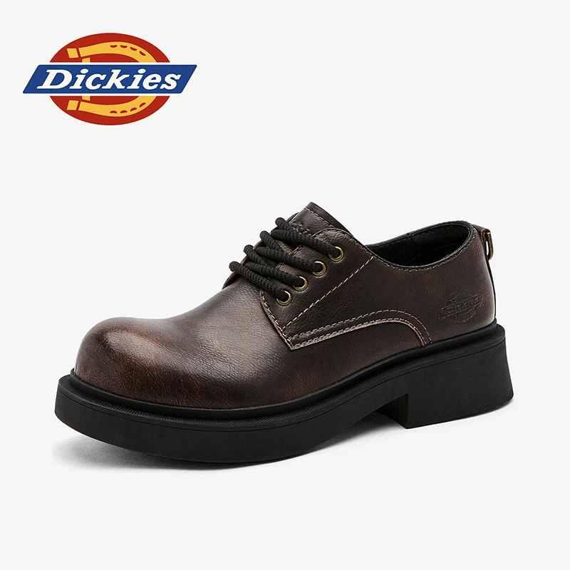 Dickies新款男士德比鞋休闲老钱风潮流低帮鞋百搭透气英伦风皮鞋