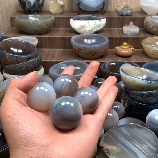 x****i天然玛瑙手球健身球