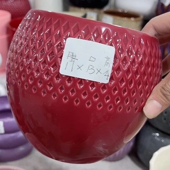 多肉绿植陶瓷花盆9.9包邮，有孔