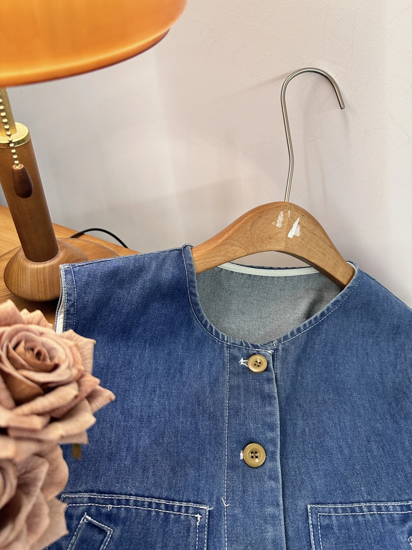 洛/休闲牛仔马甲