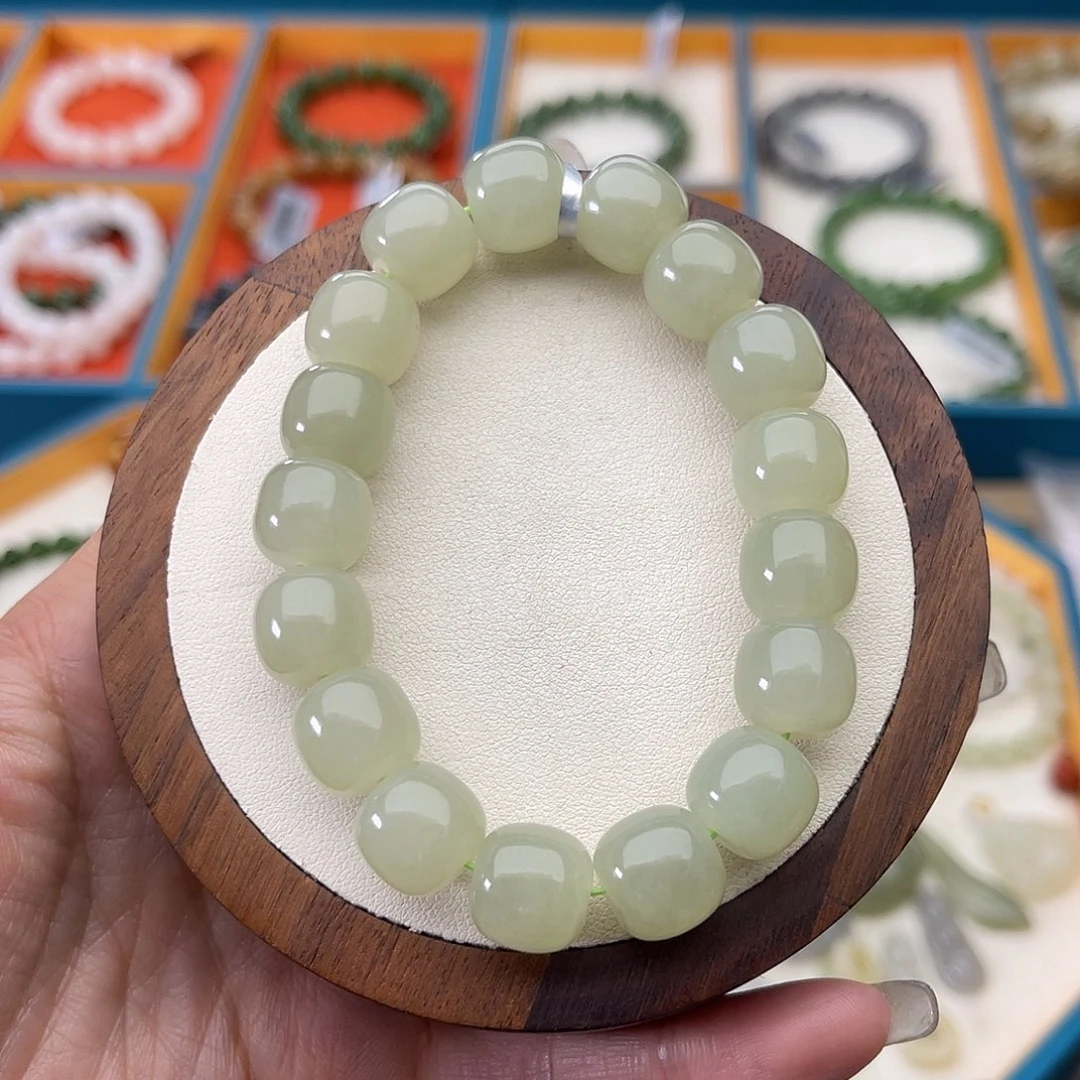 和田玉未镶嵌手串Z13卡12