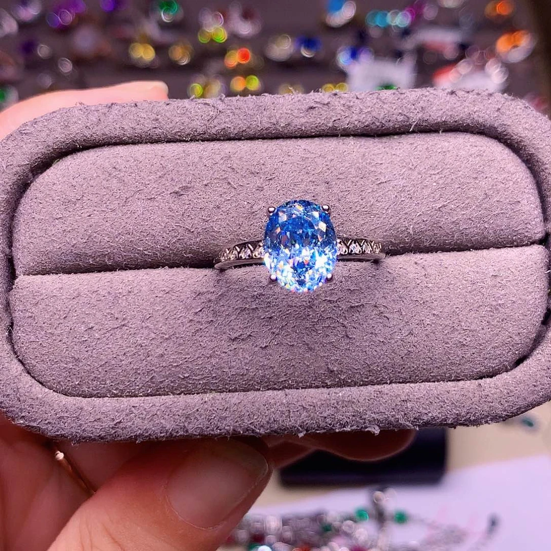 碧玺戒指银S925镶嵌