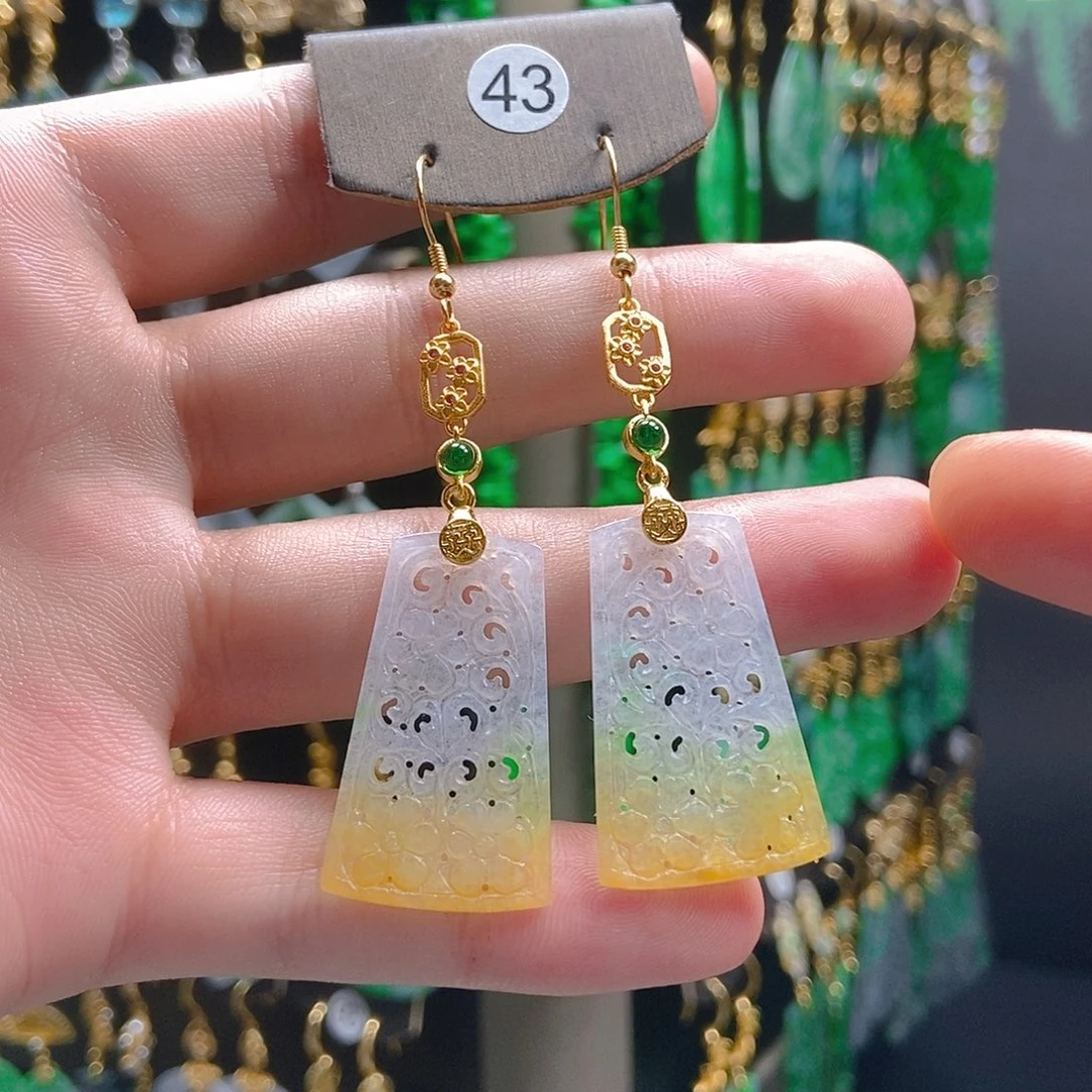 翡翠未镶嵌耳饰翡翠