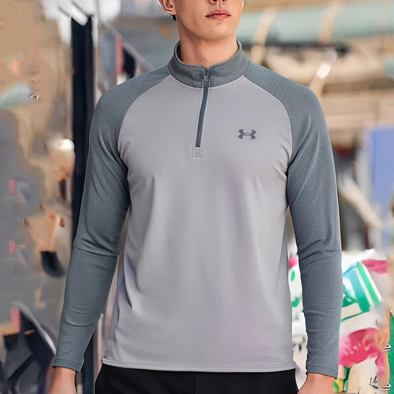 【达人专属】安德玛男装长袖2025新款户外运动服透气训练服 1375435