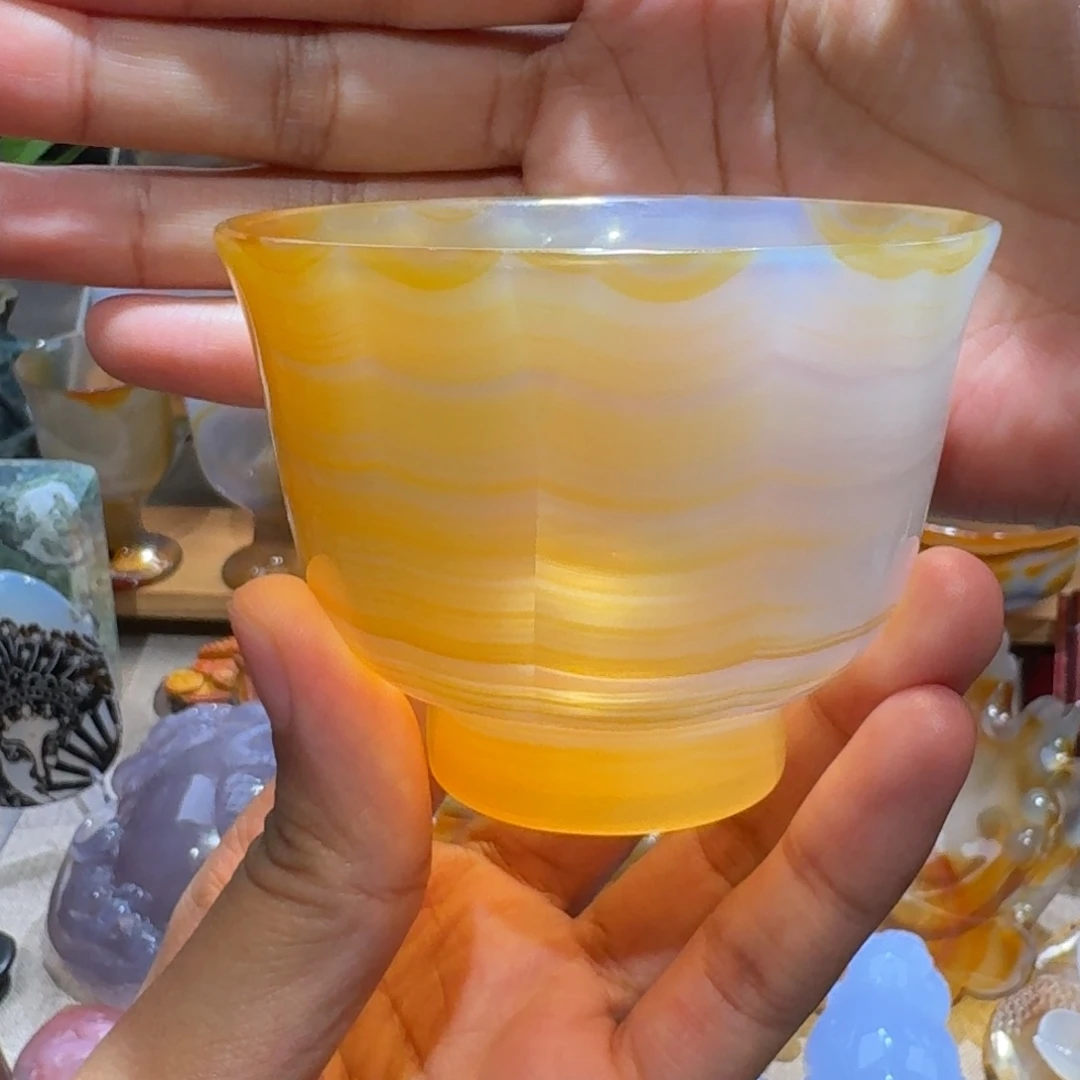 玛瑙/玉髓玛瑙茶杯未镶嵌大**了