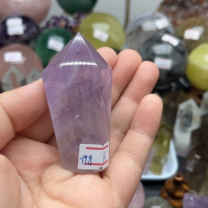 未镶嵌珠宝半成品水晶79克紫水晶柱