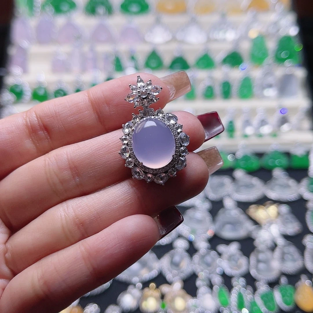 玛瑙/玉髓颈饰银S925镶嵌