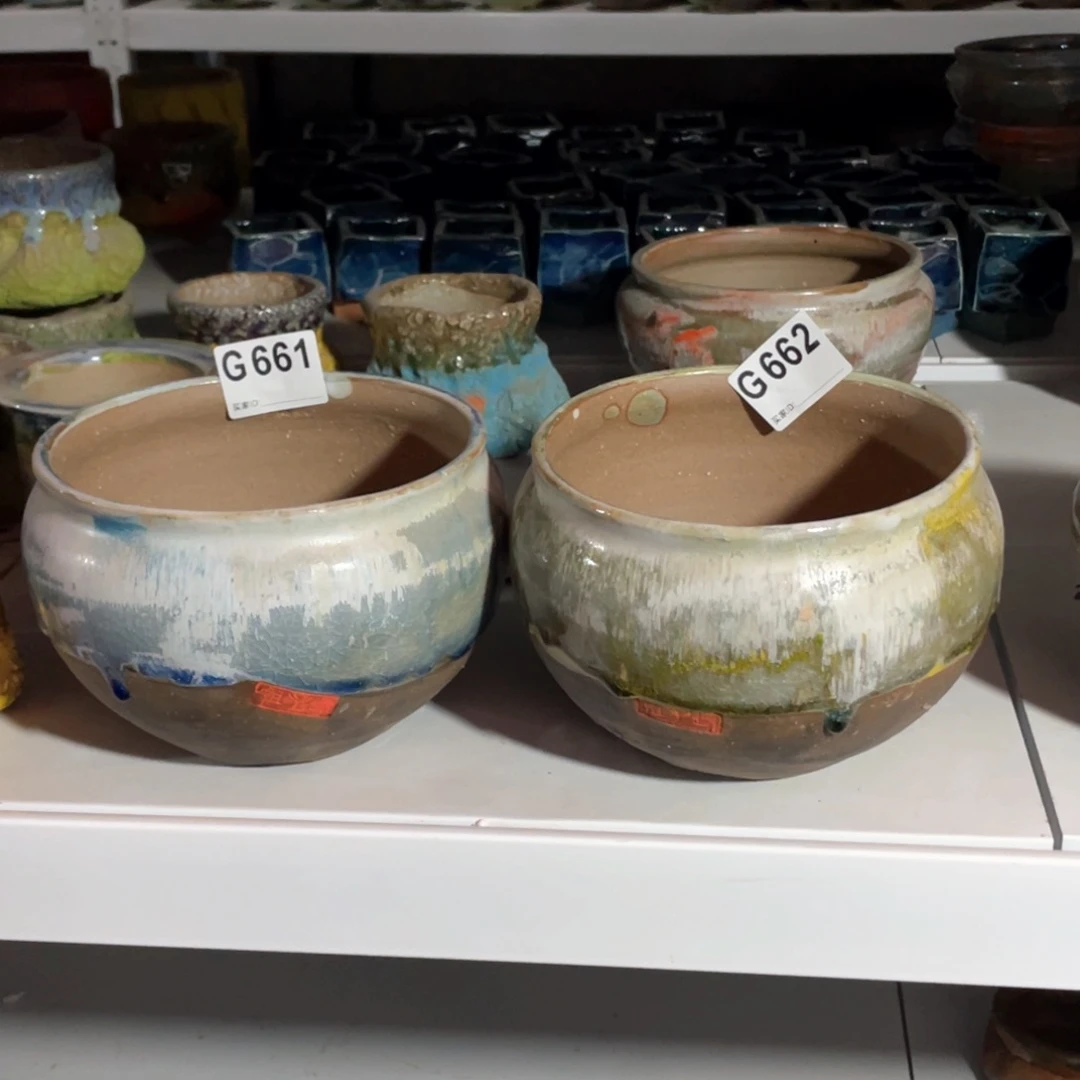 紫砂花盆赵*瓶662号右面微次