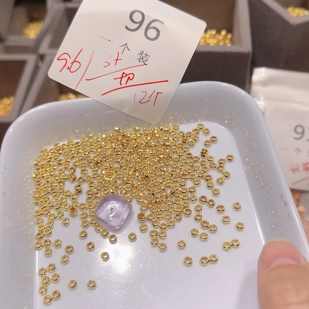 紫晶珠宝半成品银S925镀金镶嵌96