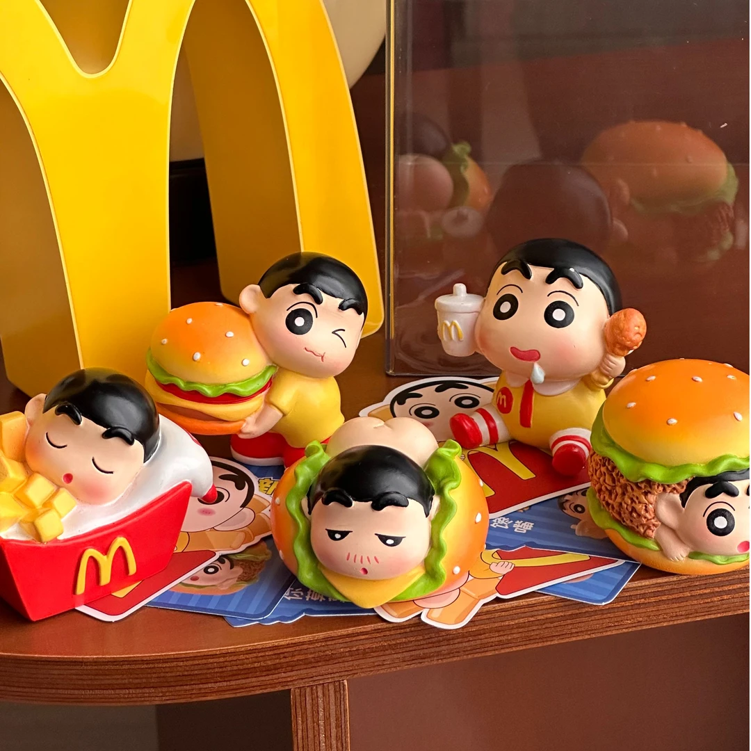 蜡笔小新麦门系列盲盒手办惊喜礼物送朋友生日礼物可爱树脂装饰