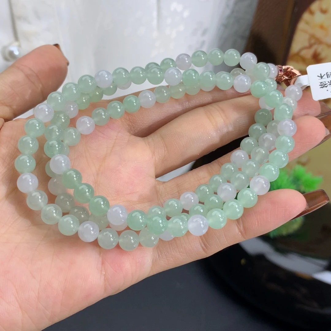 未镶嵌手串翡翠卡6冰胶白冰晴项链