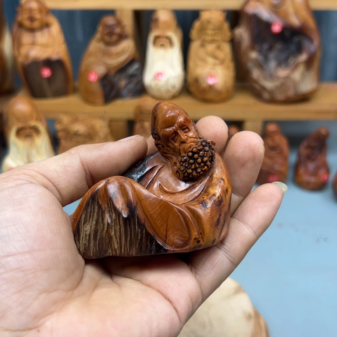 寸***新木崖柏木摆件手把件