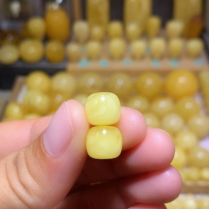 蜜蜡未镶嵌裸石天然俄料白花蜜蜡精工老型10