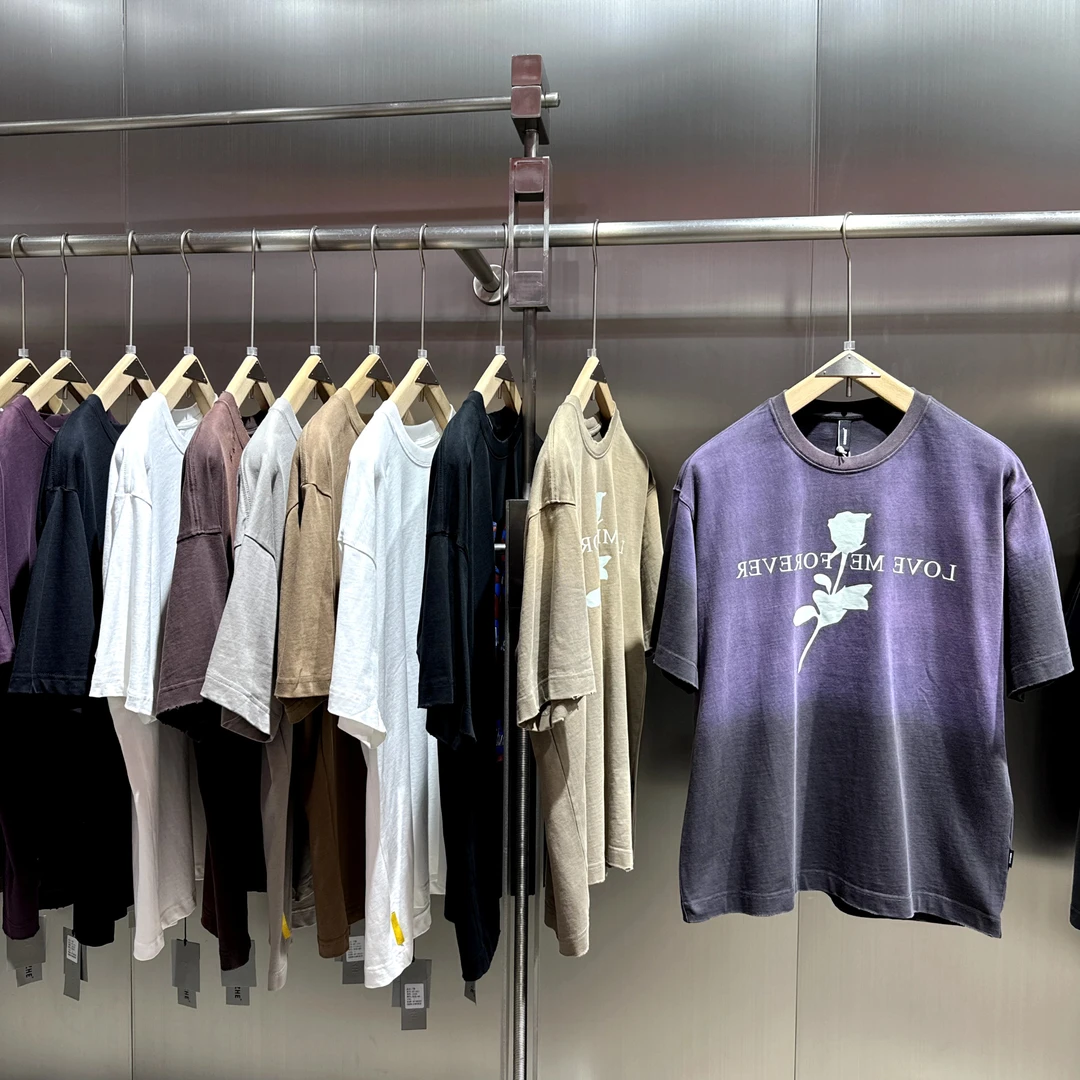 （621-643）园-2025春夏短袖T恤男女夏装潮牌上衣-每天编码不同