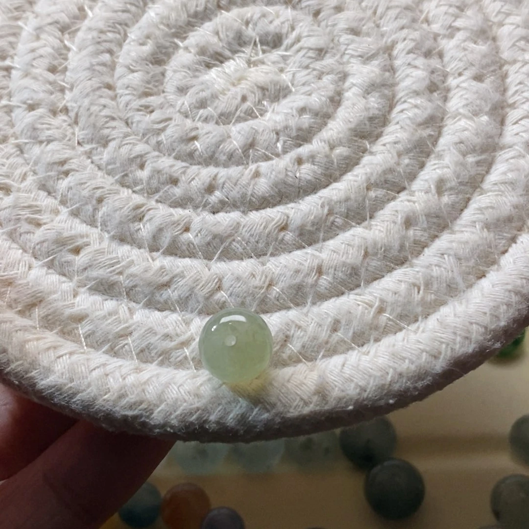 散珠翡翠9.3×6.8天然翡翠A货散珠