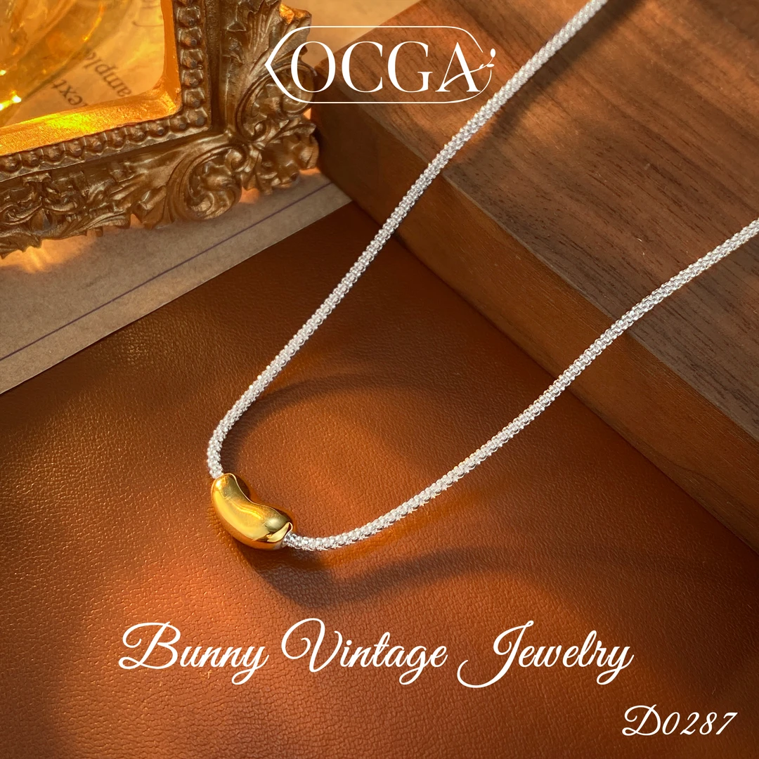 镀K金坠链均925银 D0287法★【奇迹豌豆】OCGA 欧斯伽斯项链