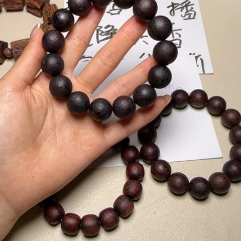 藤类降真香紫油圆珠1.5单圈手串