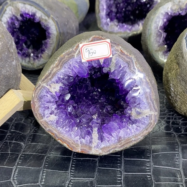 未镶嵌珠宝半成品水晶紫晶钱袋子