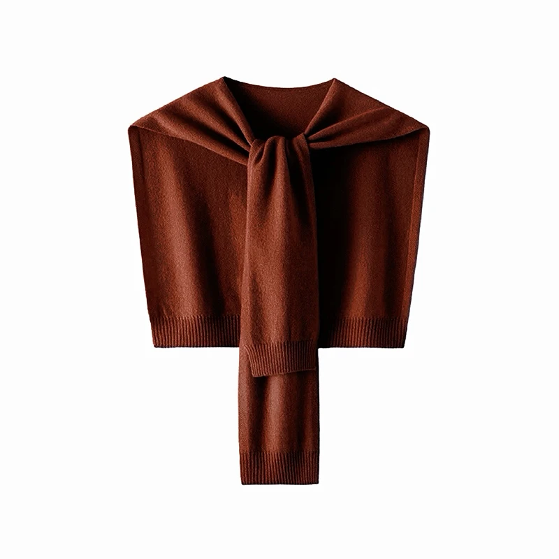 新款百搭保暖针织时尚羊毛披肩C24080901