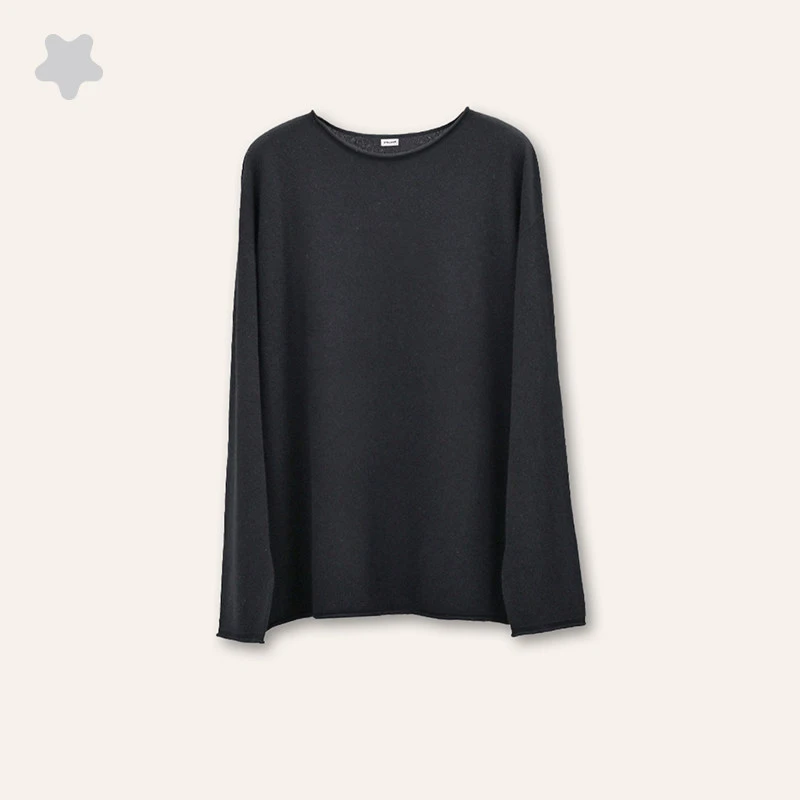 ELEANOR 纯色無縫羊毛羊絨针织宽松百上衣