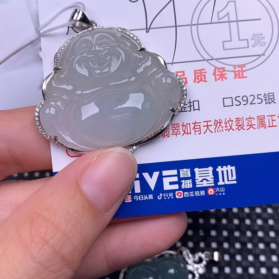 翡翠银S925镶嵌颈饰