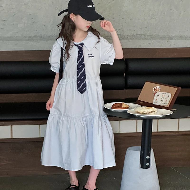 女童连衣裙夏装2025新款洋气学生宽松学院风儿童装61女孩夏季裙子