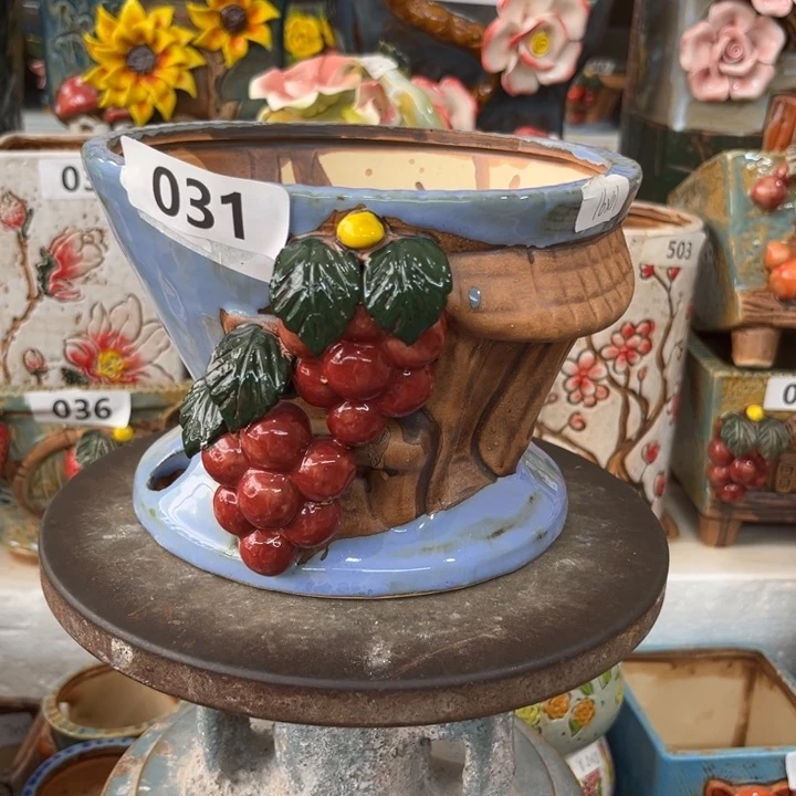 紫砂花盆粗陶材质多肉花盆