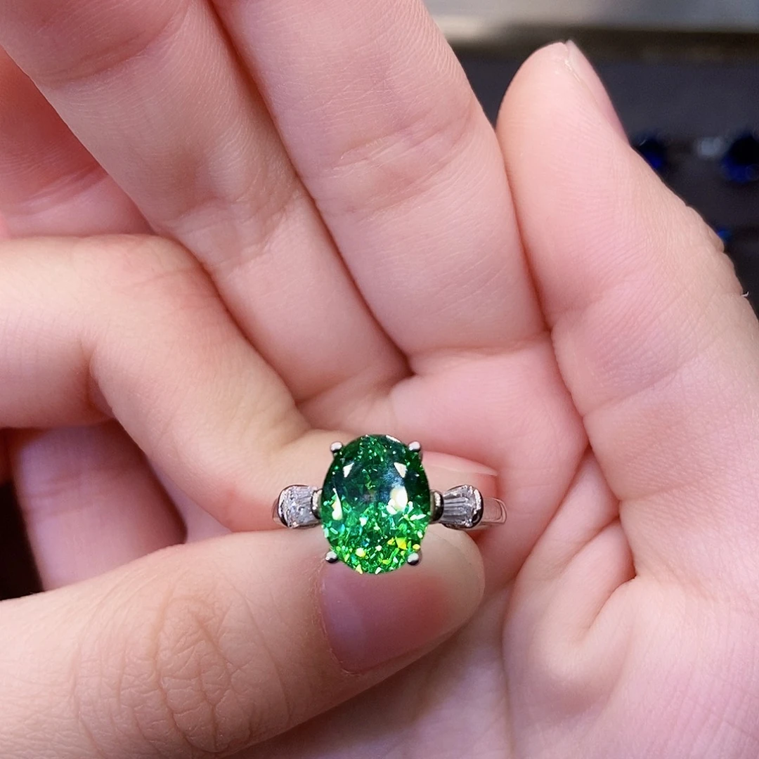 珠宝奇石碧玺银S925镶嵌