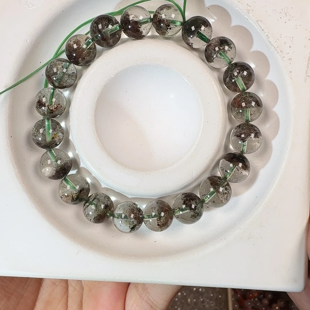 未镶嵌手链水晶绿幽灵半盆9.5mm