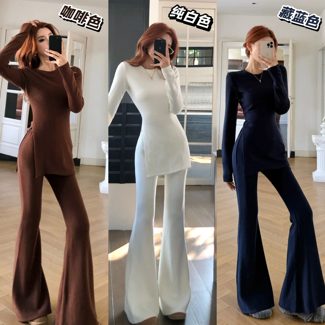 婉君【显瘦王】秋冬“320g双面绒”巨显瘦“气质套装LWJ25D4TZ4198