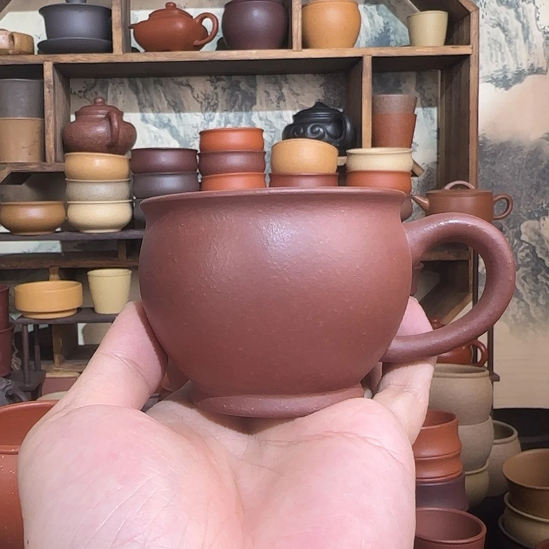 茶杯紫砂宜兴紫砂主人杯小微瑕