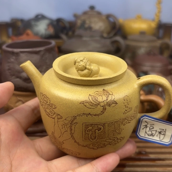 茶壶紫砂貔貅聚宝盆本山段170c
