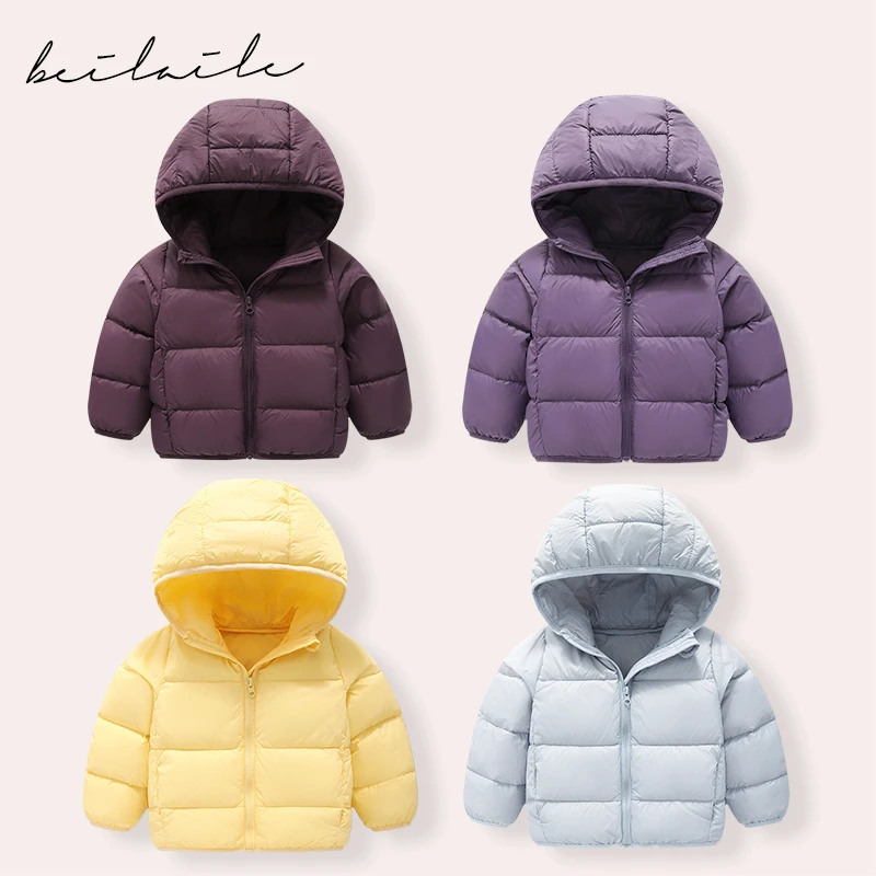 【三防带帽轻羽绒外套 小乐妈咪】婴儿童羽绒服男女宝宝轻羽绒外套