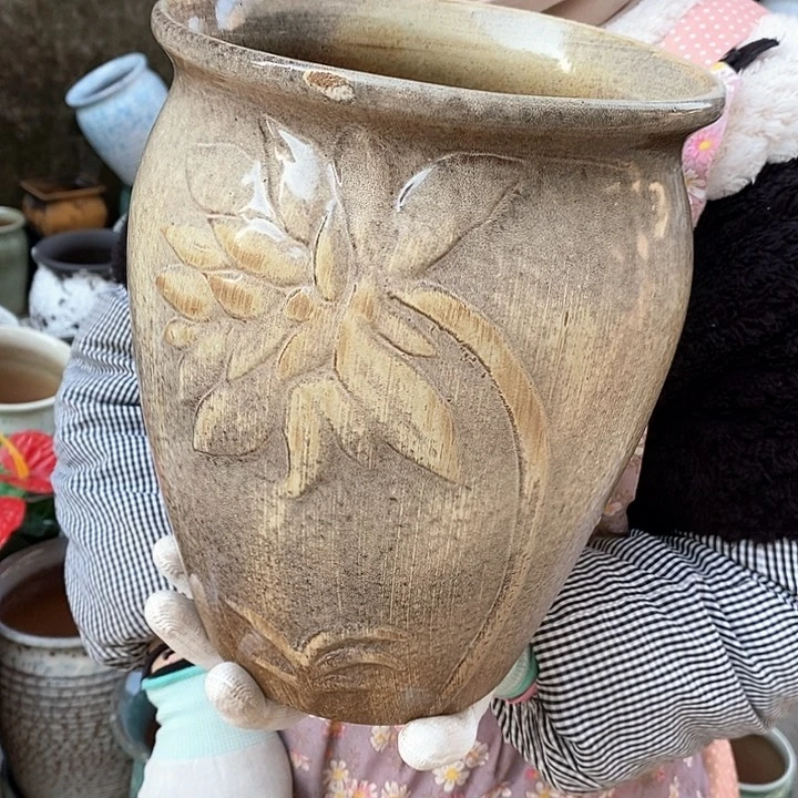 紫砂花盆正品口20高25