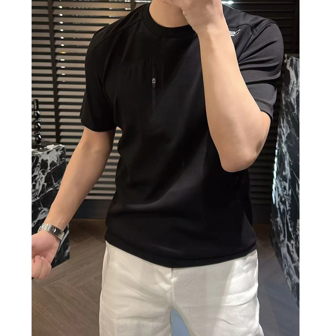 東•Dongzi春季新款丨户外运动时尚男士休闲单兜短袖3012