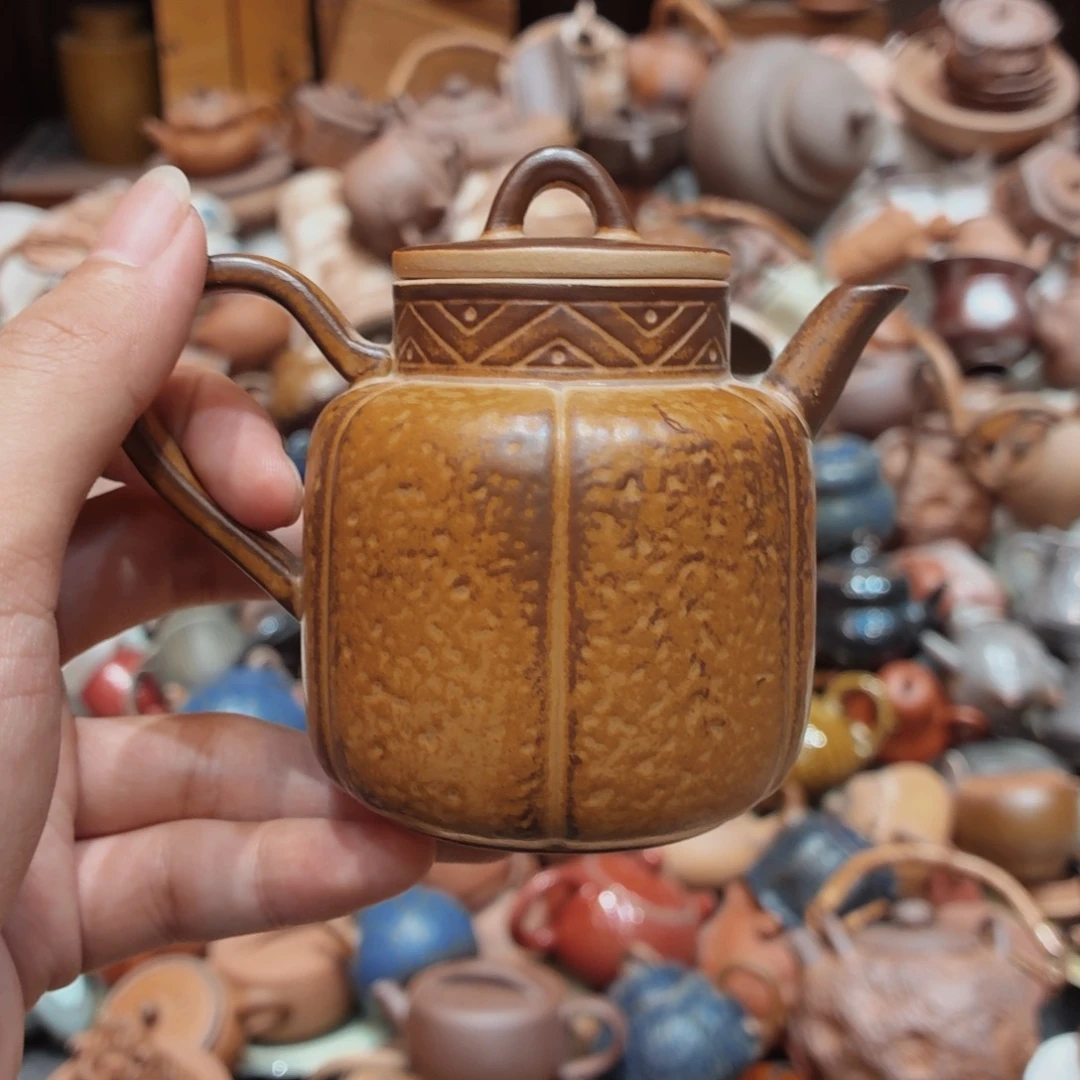 柴烧老岩泥高温茶器皿