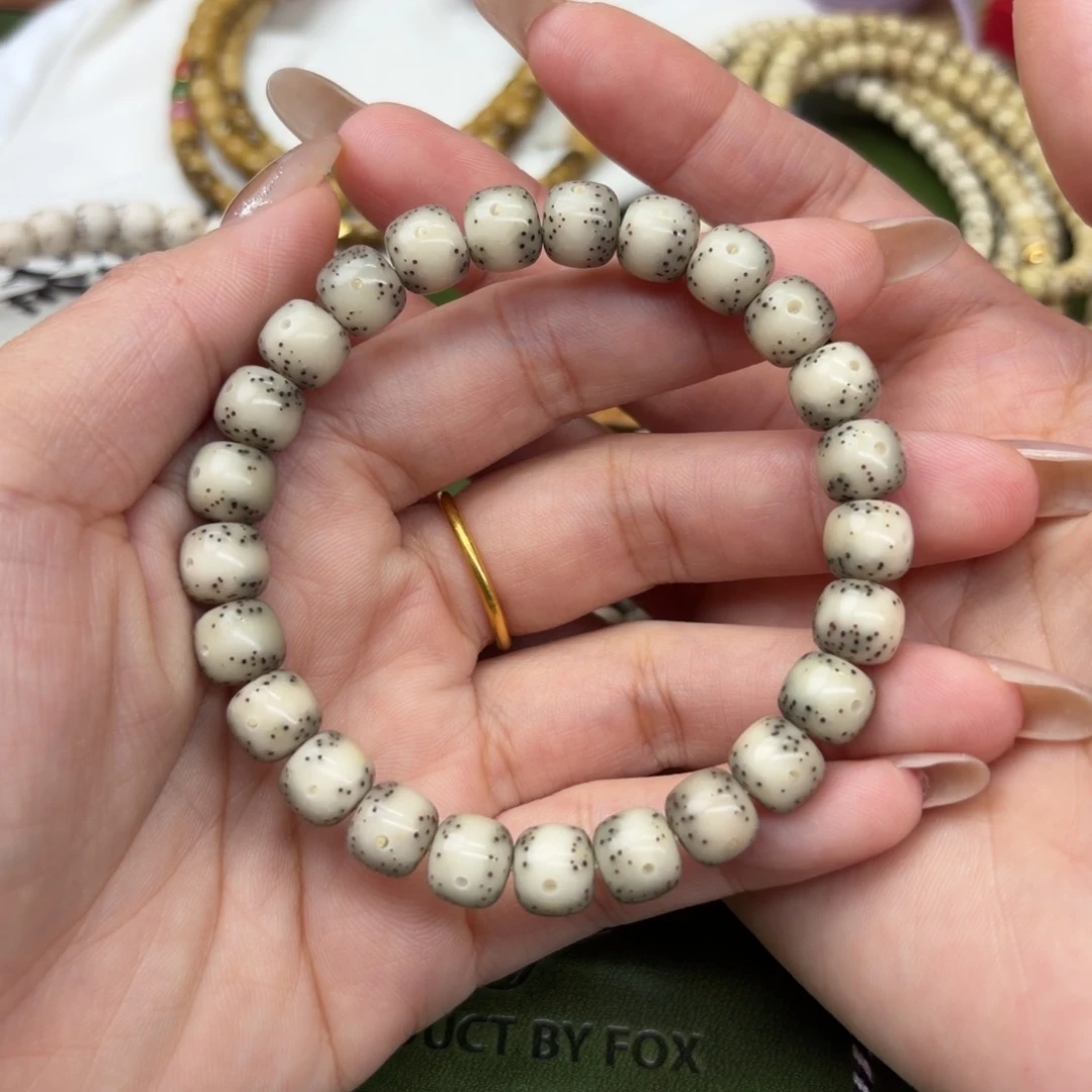 手串星月菩提8*9老型❗️大留白小细星❗️糯冰石玉料❗️
