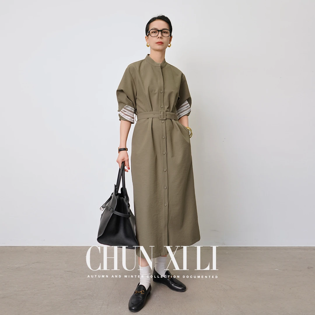 CHUNXILI/春熙里 宽松时尚中长款风衣外套D04L44087