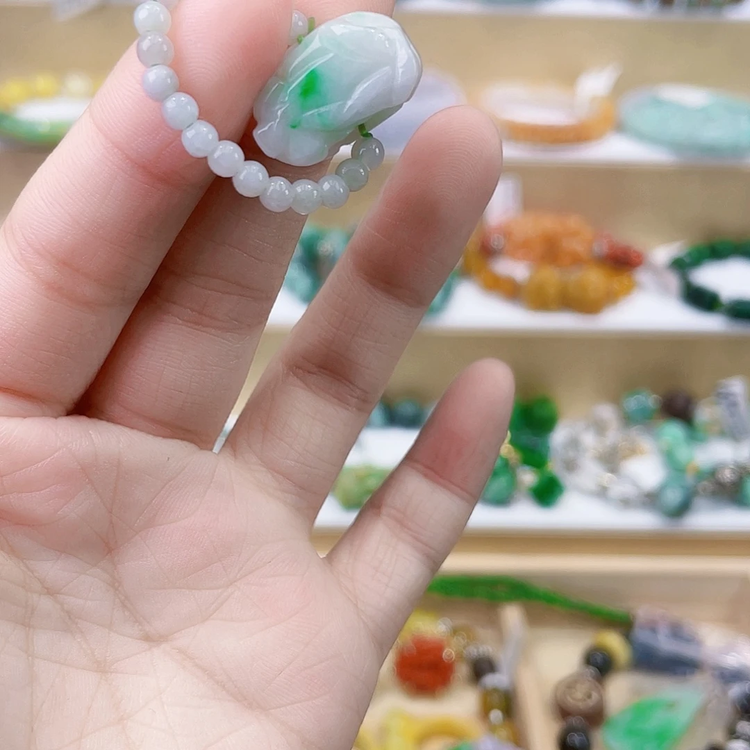 翡翠未镶嵌手链耳坠