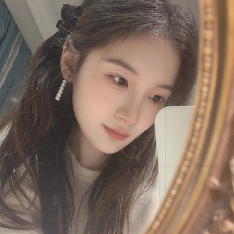 frlian淡水珍珠耳线耳链满天星设计冬日风上新刷存在感显瘦超仙女