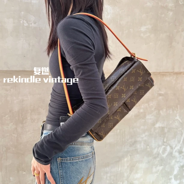 95新 LouisVuitton/路易威登 复燃精选/小号骆驼单肩包