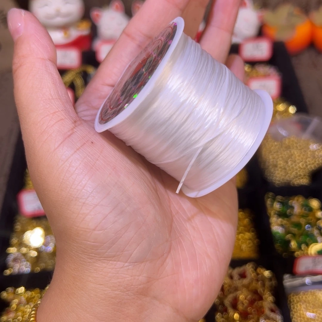 合金白色弹力线40米