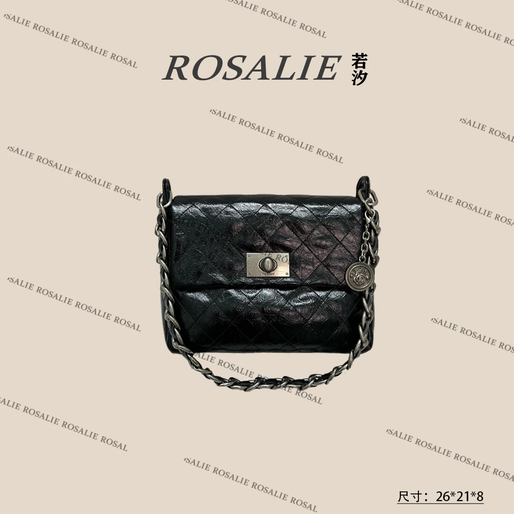 【若汐Rosalie】ZT-D7127-黑色轻奢小众时尚百搭女士包包
