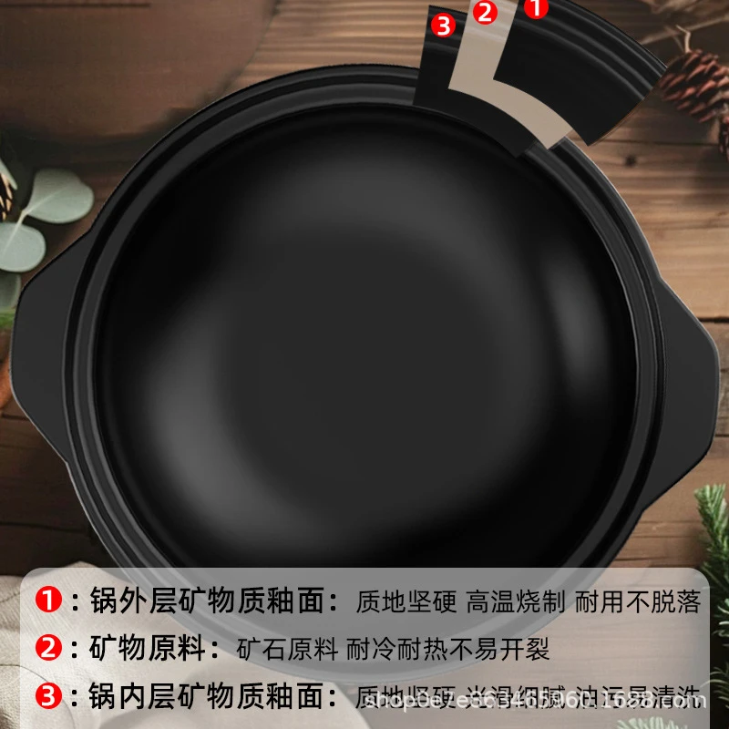 基础陶瓷耐高温砂锅煲仔饭炖汤款年年有鱼干烧米线煤气灶不裂